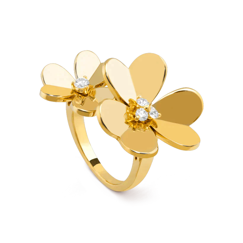 [Panda Jewelry]CLOVER COMOS GOLD DIAMOND RING