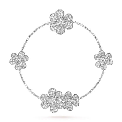 [Panda Jewelry]FRIVOLE SILVER 5 FLOWERS BRACELET