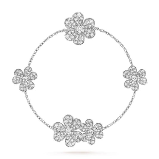 [Panda Jewelry]FRIVOLE SILVER 5 FLOWERS BRACELET