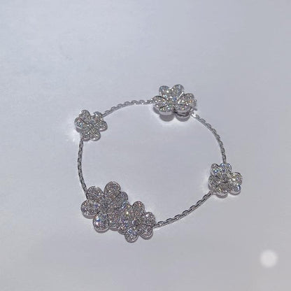 [Panda Jewelry]FRIVOLE SILVER 5 FLOWERS BRACELET