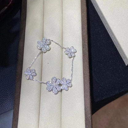 [Panda Jewelry]FRIVOLE SILVER 5 FLOWERS BRACELET
