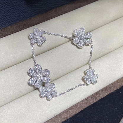 [Panda Jewelry]FRIVOLE SILVER 5 FLOWERS BRACELET
