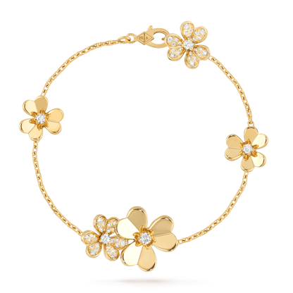 [Panda Jewelry]FRIVOLE GOLD 5 FLOWERS BRACELET