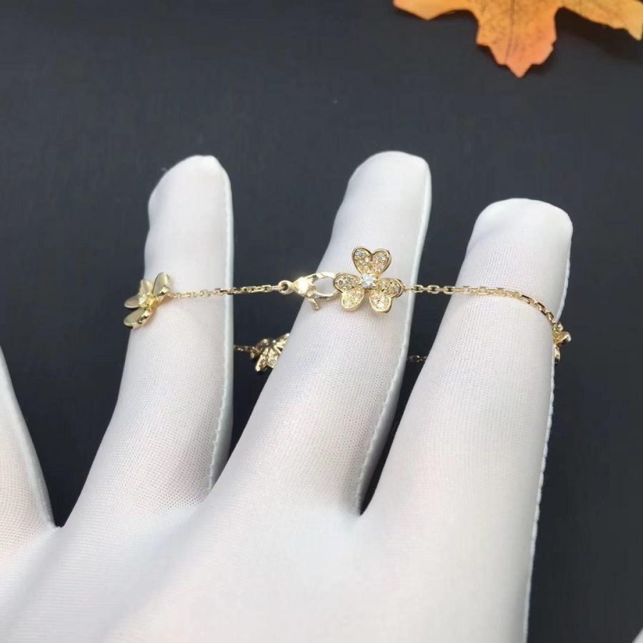 [Panda Jewelry]FRIVOLE GOLD 5 FLOWERS BRACELET