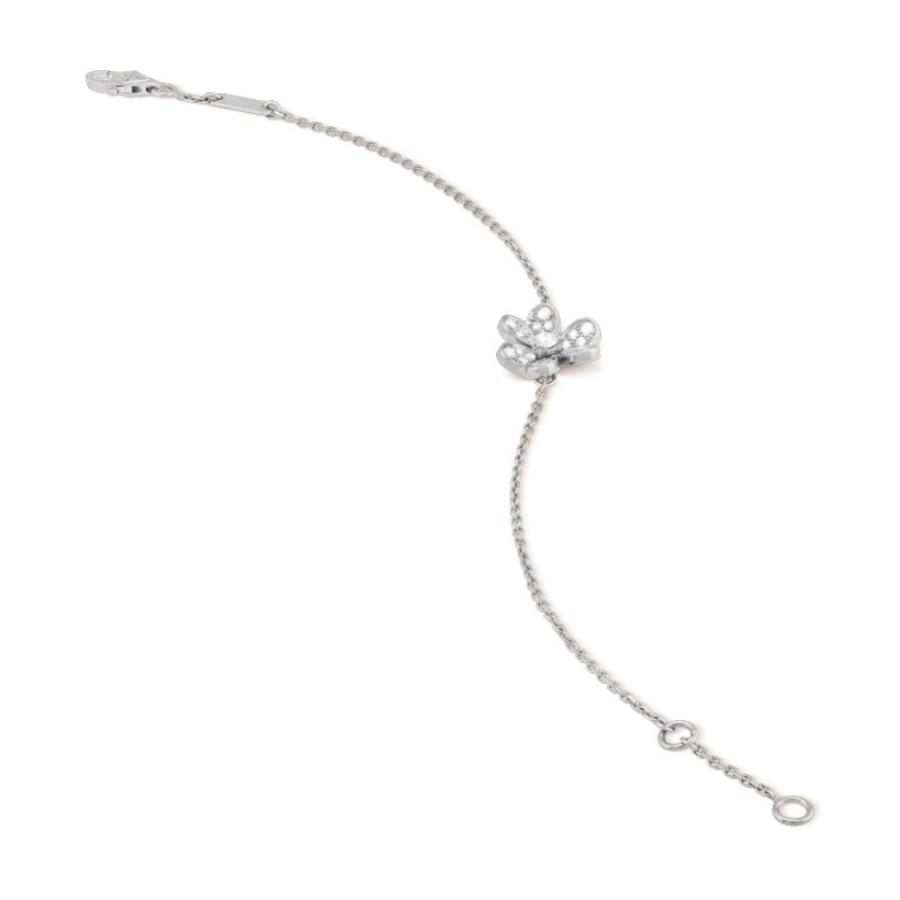 [Panda Jewelry]FRIVOLE SILVER FLOWER DIAMOND BRACELET
