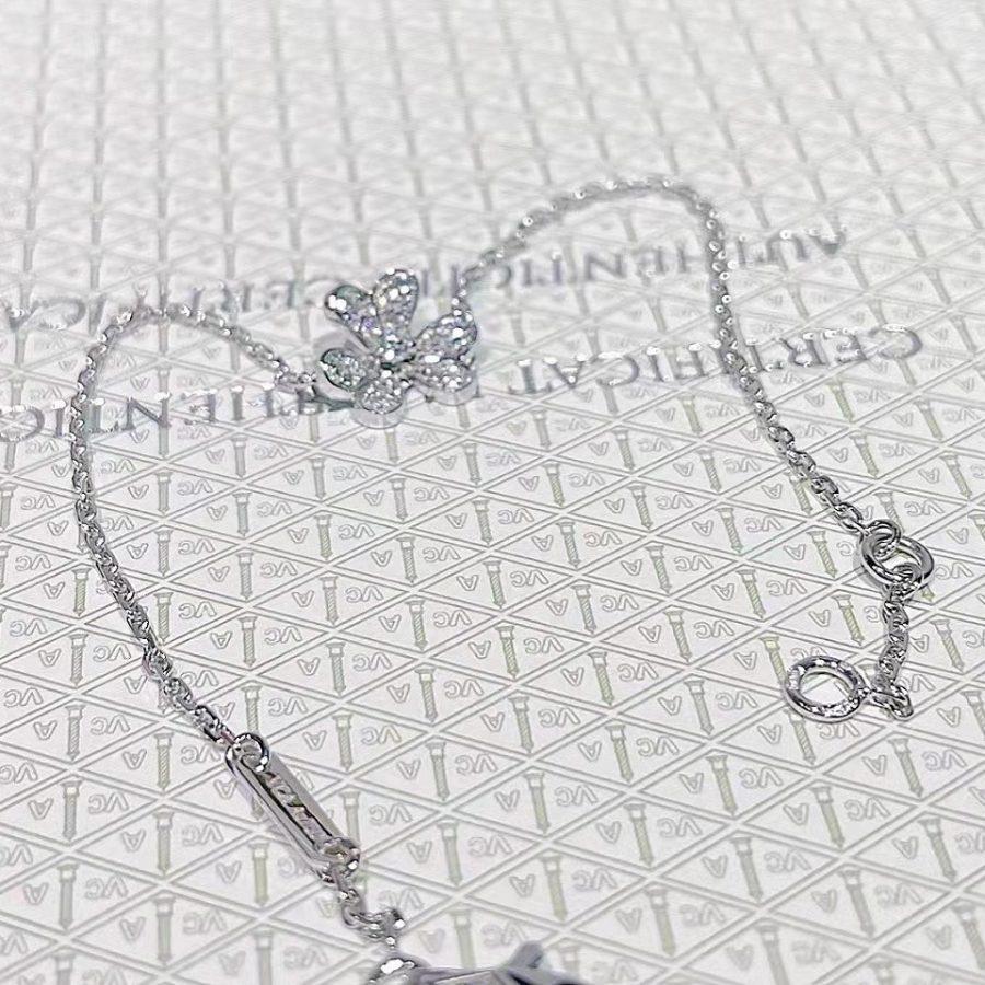 [Panda Jewelry]FRIVOLE SILVER FLOWER DIAMOND BRACELET