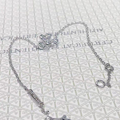 [Panda Jewelry]FRIVOLE SILVER FLOWER DIAMOND BRACELET