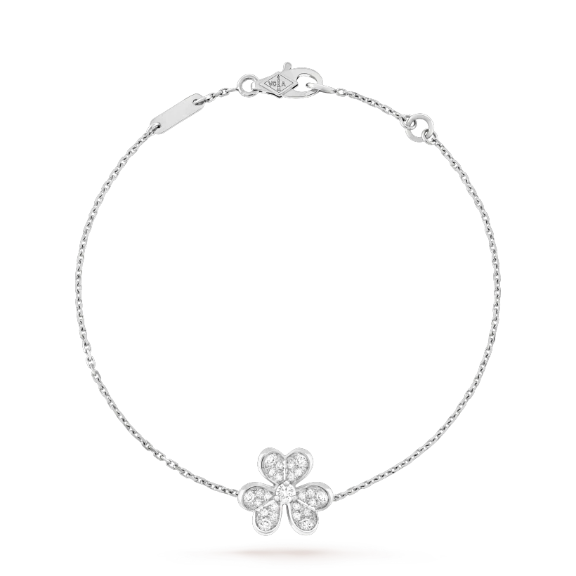 [Panda Jewelry]FRIVOLE SILVER FLOWER DIAMOND BRACELET