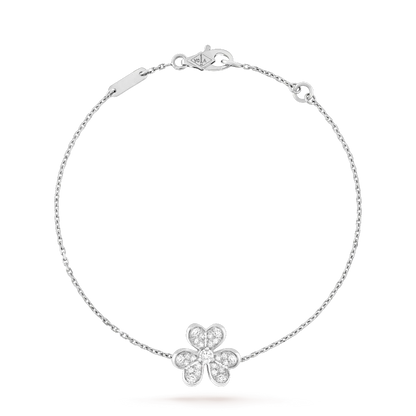 [Panda Jewelry]FRIVOLE SILVER FLOWER DIAMOND BRACELET