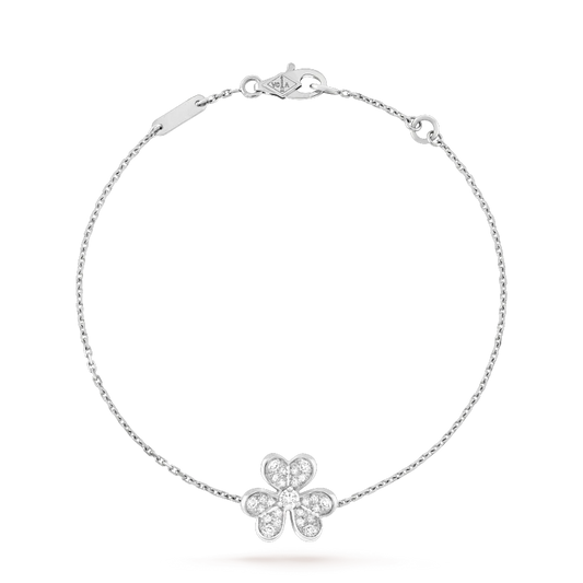 [Panda Jewelry]FRIVOLE SILVER FLOWER DIAMOND BRACELET