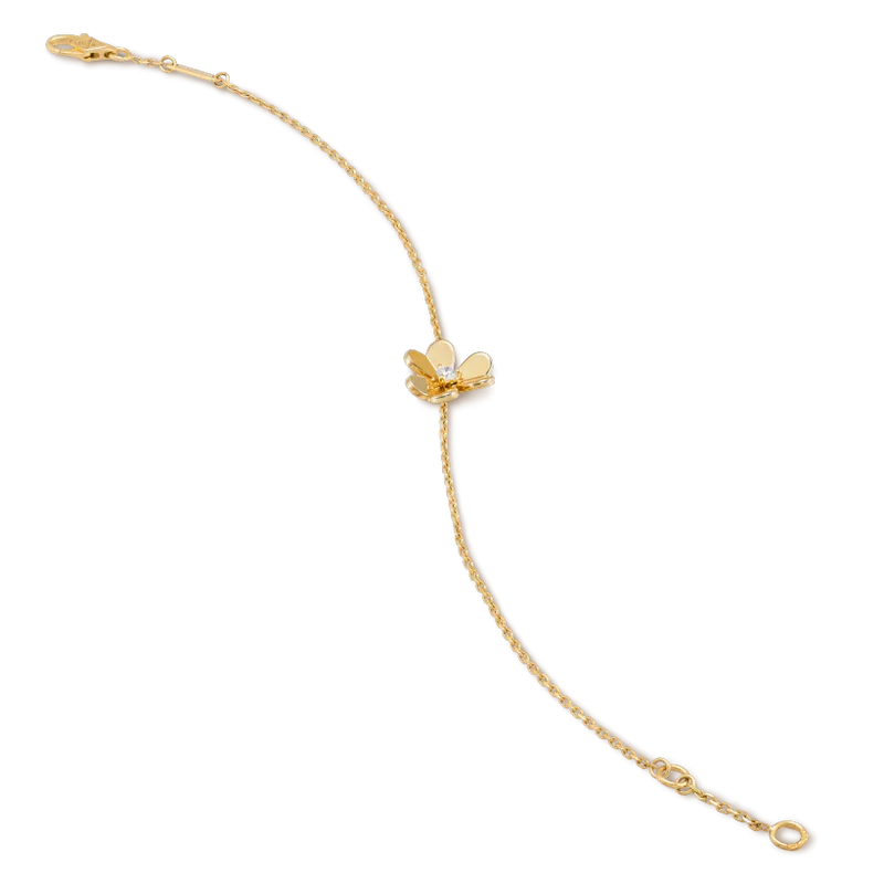 [Panda Jewelry]FRIVOLE GOLD FLOWER PINK MALACHITE BRACELET