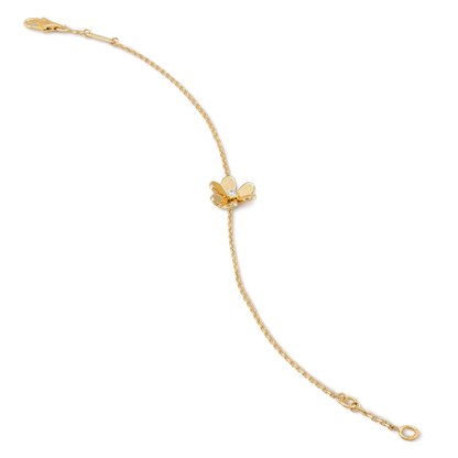 [Panda Jewelry]FRIVOLE GOLD FLOWER PINK MALACHITE BRACELET