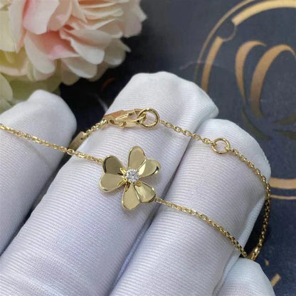 [Panda Jewelry]FRIVOLE GOLD FLOWER PINK MALACHITE BRACELET
