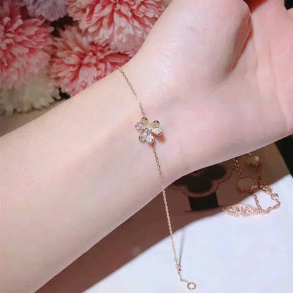 [Panda Jewelry]FRIVOLE GOLD FLOWER DIAMOND BRACELET
