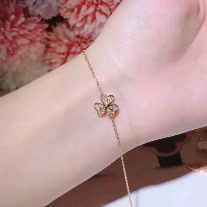 [Panda Jewelry]FRIVOLE GOLD FLOWER DIAMOND BRACELET