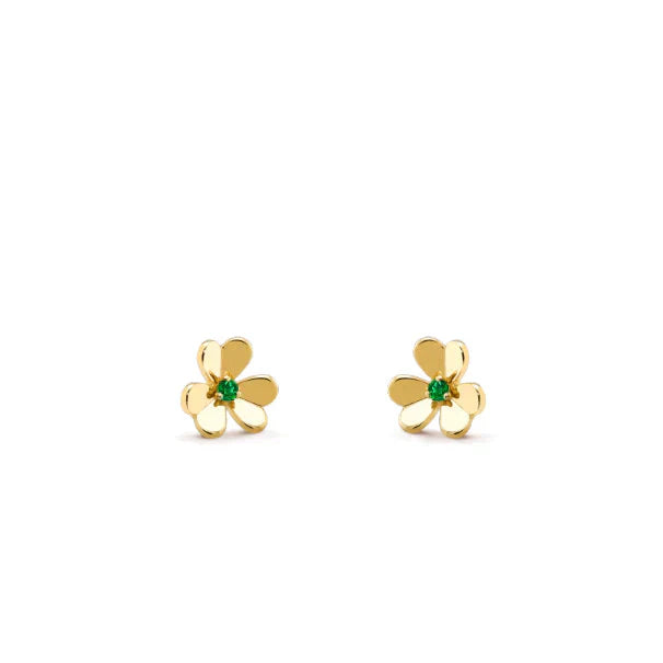 [Panda Jewelry]FRIVOLE  FLOWER MALACHITE EARRINGS