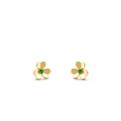 [Panda Jewelry]FRIVOLE  FLOWER MALACHITE EARRINGS