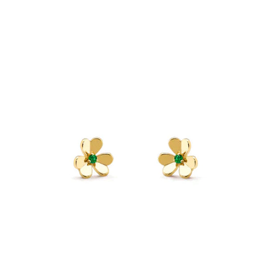 [Panda Jewelry]FRIVOLE  FLOWER MALACHITE EARRINGS
