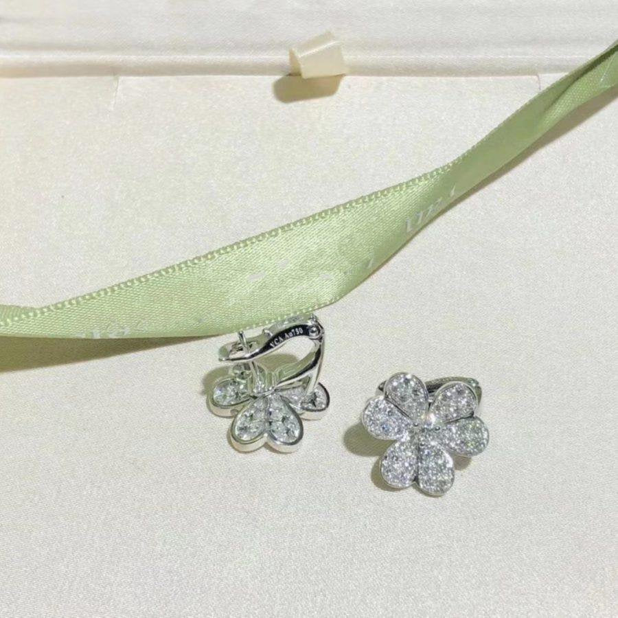 [Panda Jewelry]FRIVOLE SILVER FLOWER DIAMOND EARRINGS