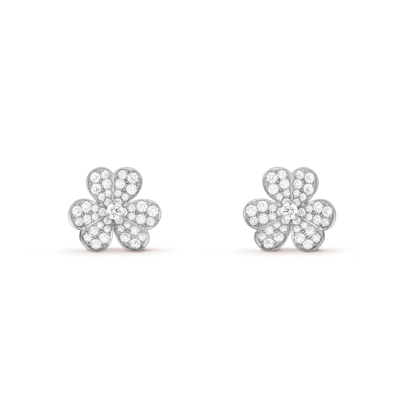 [Panda Jewelry]FRIVOLE SILVER FLOWER DIAMOND EARRINGS