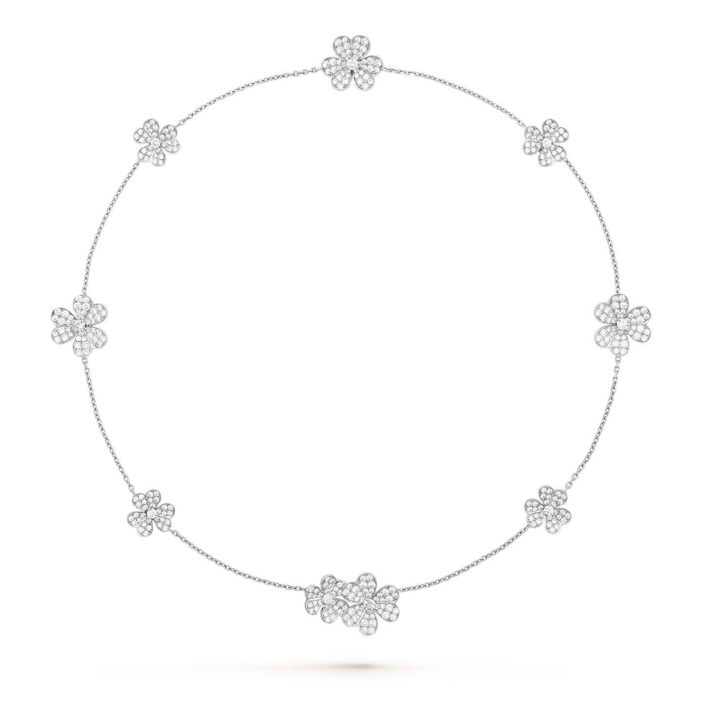 [Panda Jewelry]FRIVOLE SILVER 9 FLOWERS NECKLACE