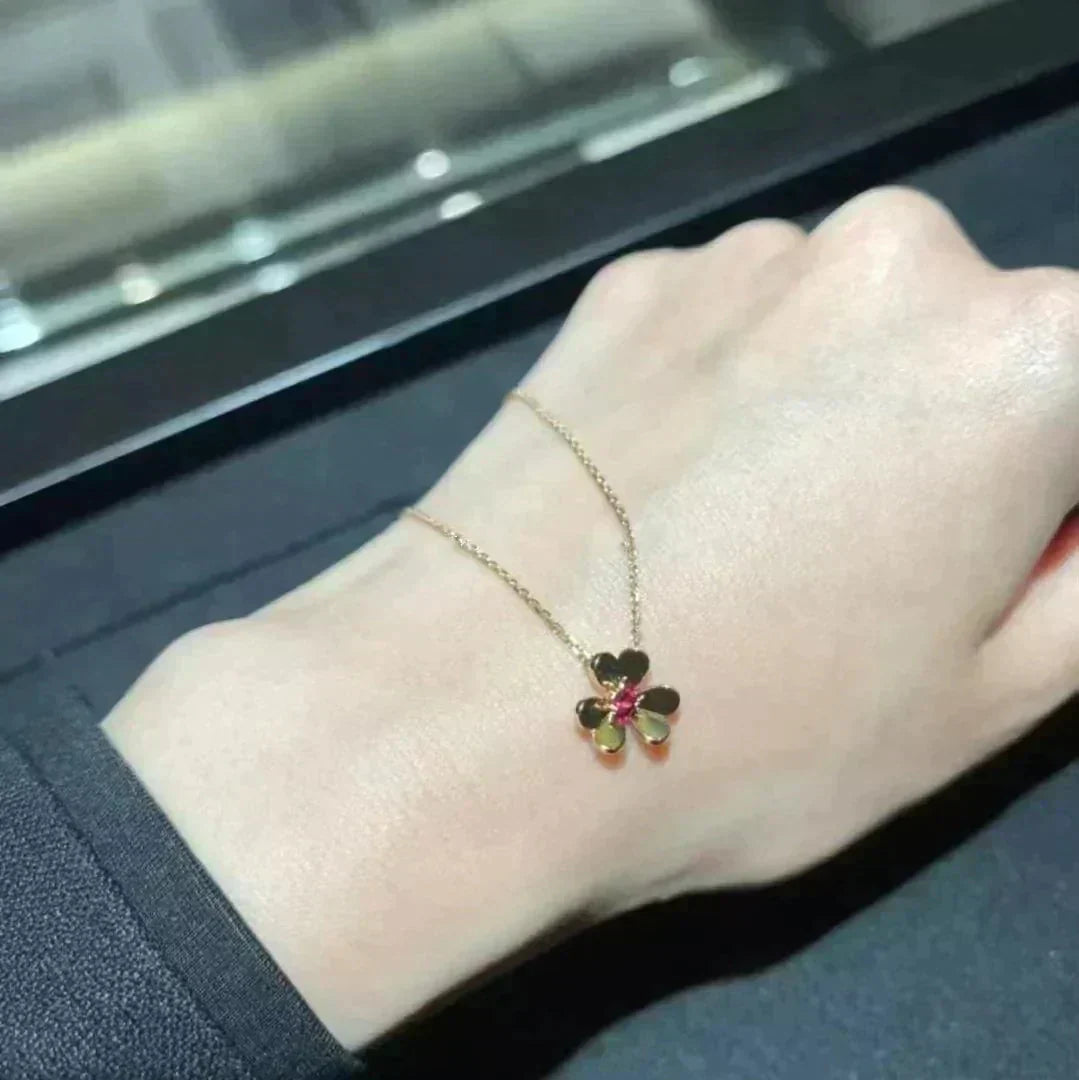 [Panda Jewelry]FRIVOLE GOLD FLOWER NECKLACE
