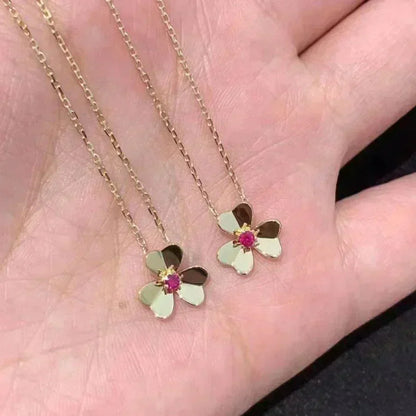 [Panda Jewelry]FRIVOLE GOLD FLOWER NECKLACE
