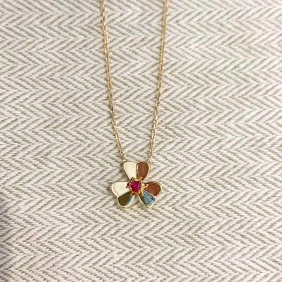 [Panda Jewelry]FRIVOLE GOLD FLOWER NECKLACE