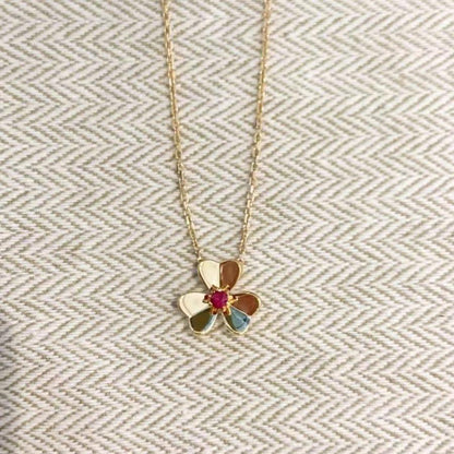 [Panda Jewelry]FRIVOLE GOLD FLOWER NECKLACE
