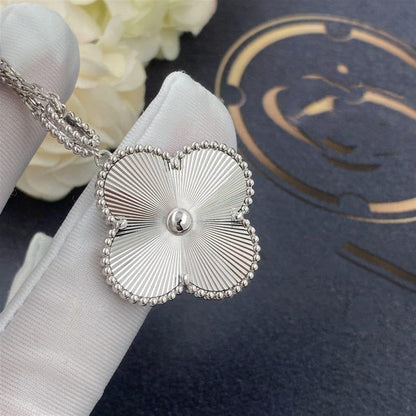 [Panda Jewelry]CLOVER 25MM SILVER BIG CLOVER NECKLACE