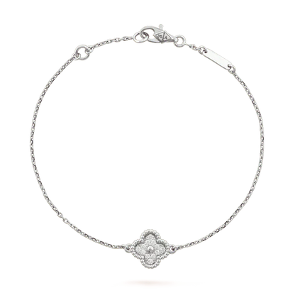 [Panda Jewelry]CLOVER  SINGLE FLOWER BRACELET SILVER