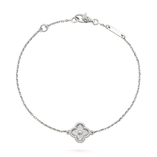 [Panda Jewelry]CLOVER  SINGLE FLOWER BRACELET SILVER