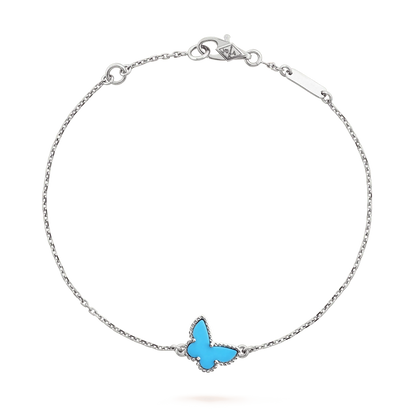 [Panda Jewelry]BUTTERFLY TURQUOISE BUTTERFLY BRACELET SILVER