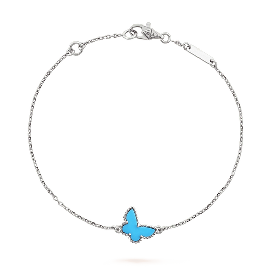 [Panda Jewelry]BUTTERFLY TURQUOISE BUTTERFLY BRACELET SILVER