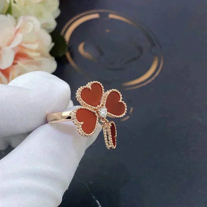 [Panda Jewelry]SWEET CLOVER CARNELIAN RING