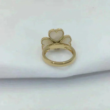 [Panda Jewelry]SWEET CLOVER WHITE MOP RING