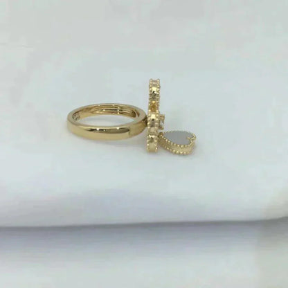 [Panda Jewelry]SWEET CLOVER WHITE MOP RING