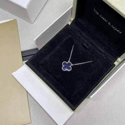 [Panda Jewelry]CLOVER 15MM PIETERSITE NECKLACE SILVER