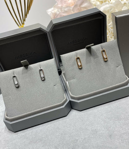 [Panda Jewelry]MOVE UNO SMALL 1 DIAMOND EARRINGS