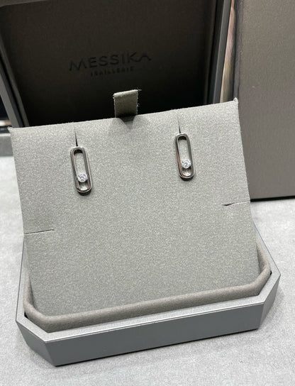 [Panda Jewelry]MOVE UNO SMALL 1 DIAMOND EARRINGS