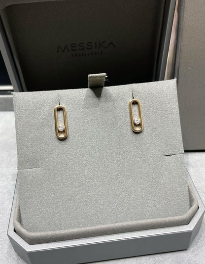 [Panda Jewelry]MOVE UNO SMALL 1 DIAMOND EARRINGS