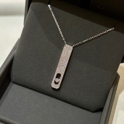 [Panda Jewelry]MY FIRST DIAMOND PAVED NECKLACE