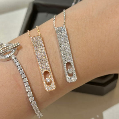 [Panda Jewelry]MY FIRST DIAMOND PAVED NECKLACE