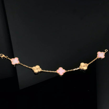 [Panda Jewelry] CLOVER 5 MOTIFS  PINK MOP BRACELET COLLECTION