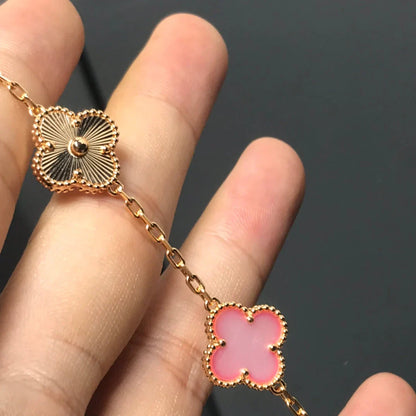 [Panda Jewelry] CLOVER 5 MOTIFS  PINK MOP BRACELET COLLECTION