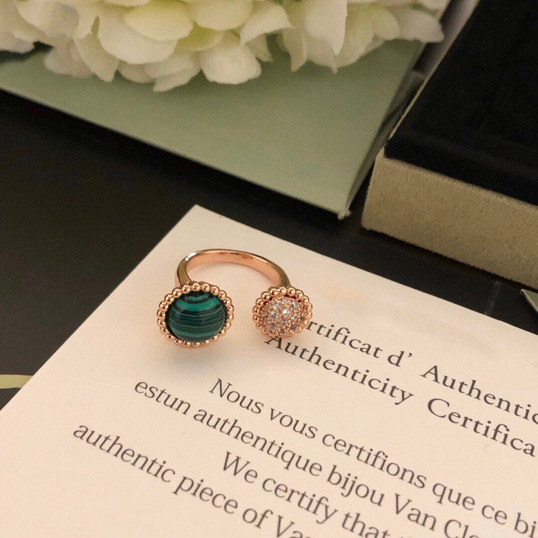 [Panda Jewelry]PERLEE COULEURS DIAMOND ROSE GOLD BETWEEN THE FINGER RING