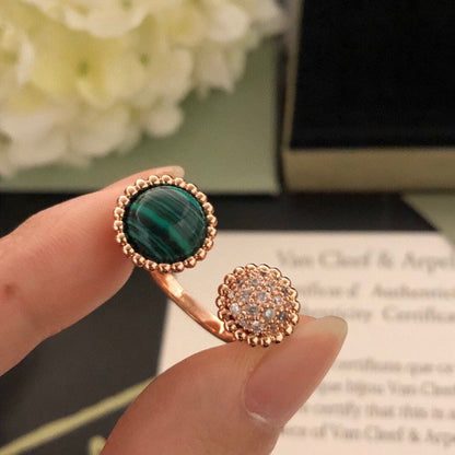 [Panda Jewelry]PERLEE COULEURS DIAMOND ROSE GOLD BETWEEN THE FINGER RING
