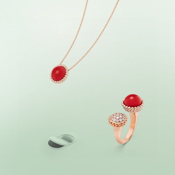 [Panda Jewelry]PERLEE COULEURS DIAMOND ROSE GOLD BETWEEN THE FINGER RING