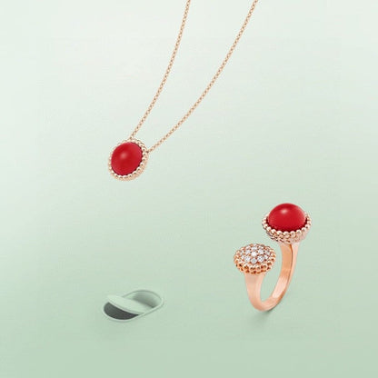 [Panda Jewelry]PERLEE COULEURS DIAMOND ROSE GOLD BETWEEN THE FINGER RING