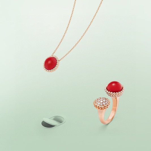 [Panda Jewelry]PERLEE COULEURS DIAMOND ROSE GOLD BETWEEN THE FINGER RING
